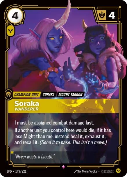 Image for Soraka, Wanderer (173/221) (Spiritforged) (SFD) - Riftbound: League of Legends Trading Card Game