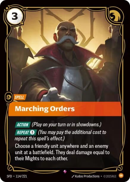 Image for Marching Orders (114/221) (Spiritforged) (SFD) - Riftbound: League of Legends Trading Card Game