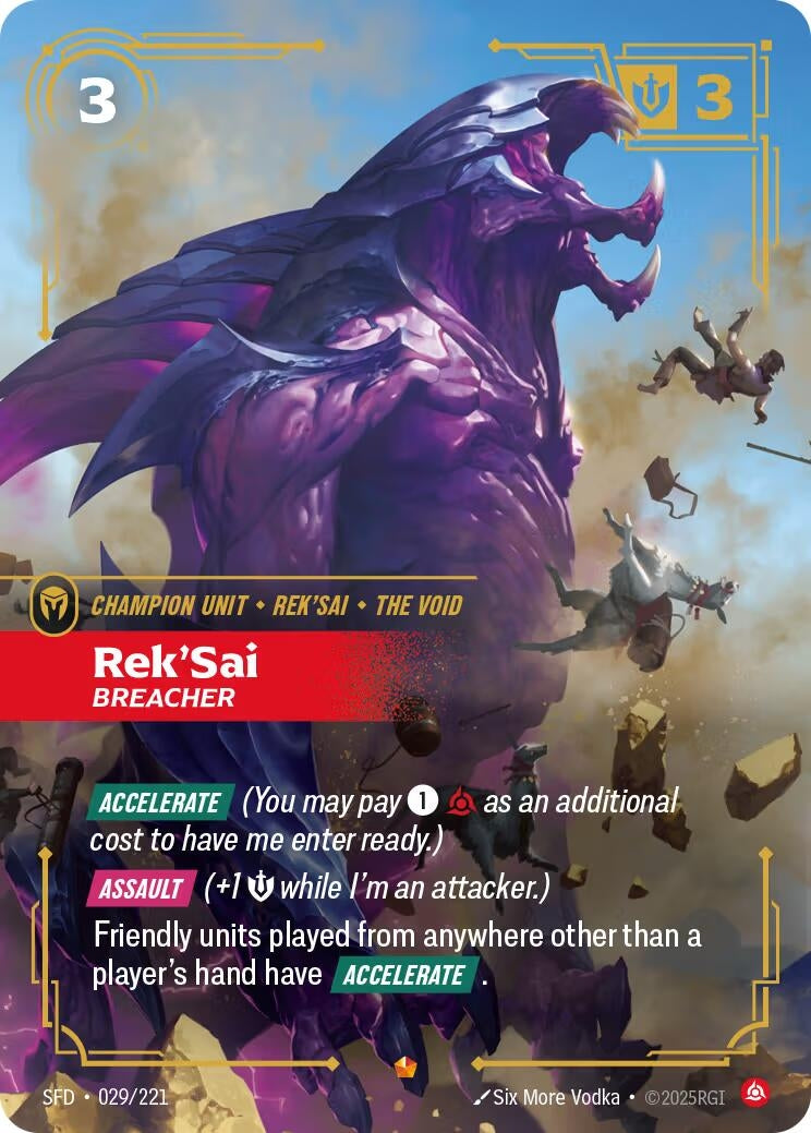 Image for Rek'Sai, Breacher (029/221) (Spiritforged) (SFD) - Riftbound: League of Legends Trading Card Game