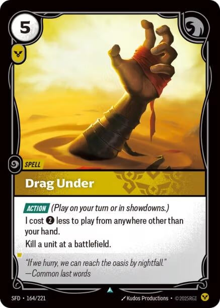 Image for Drag Under (164/221) (Spiritforged) (SFD) - Riftbound: League of Legends Trading Card Game