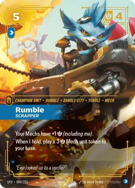 Image for Rumble, Scrapper (089/221) (Spiritforged) (SFD) - Riftbound: League of Legends Trading Card Game