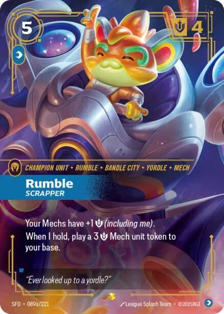 Image for Rumble, Scrapper (Alternate Art) (089a/221) (Spiritforged) (SFD) - Riftbound: League of Legends Trading Card Game