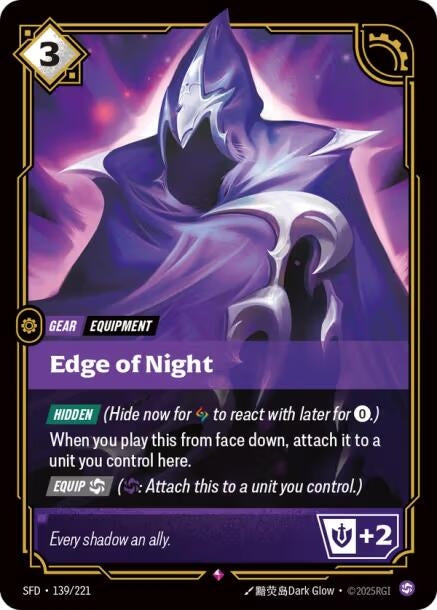 Image for Edge of Night (139/221) (Spiritforged) (SFD) - Riftbound: League of Legends Trading Card Game