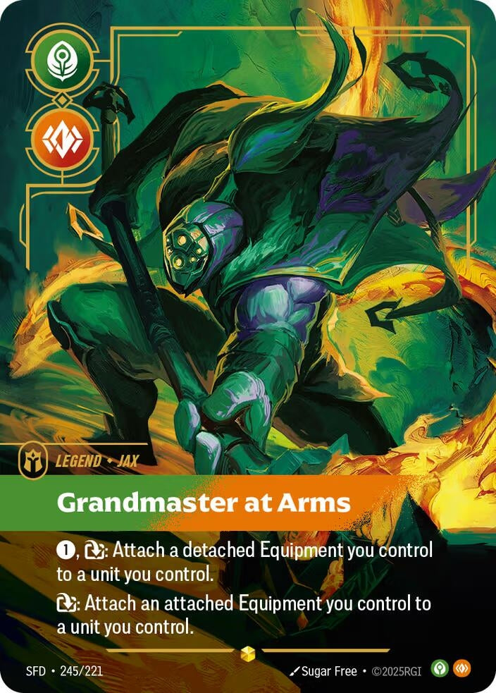 Image for Jax, Grandmaster At Arms (Overnumbered) (245/221) (Spiritforged) (SFD) - Riftbound: League of Legends Trading Card Game