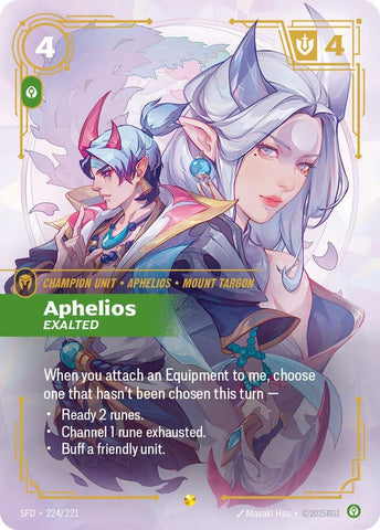 Image for Aphelios, Exalted (Overnumbered) (224/221) (Spiritforged) (SFD) - Riftbound: League of Legends Trading Card Game