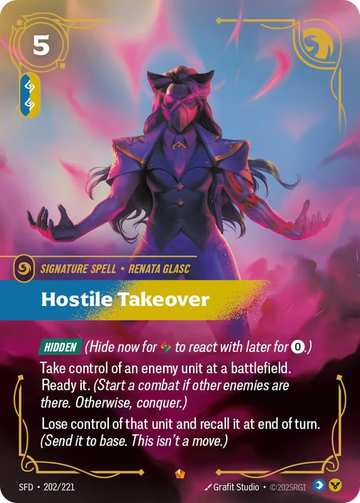 Image for Hostile Takeover (202/221) (Spiritforged) (SFD) - Riftbound: League of Legends Trading Card Game