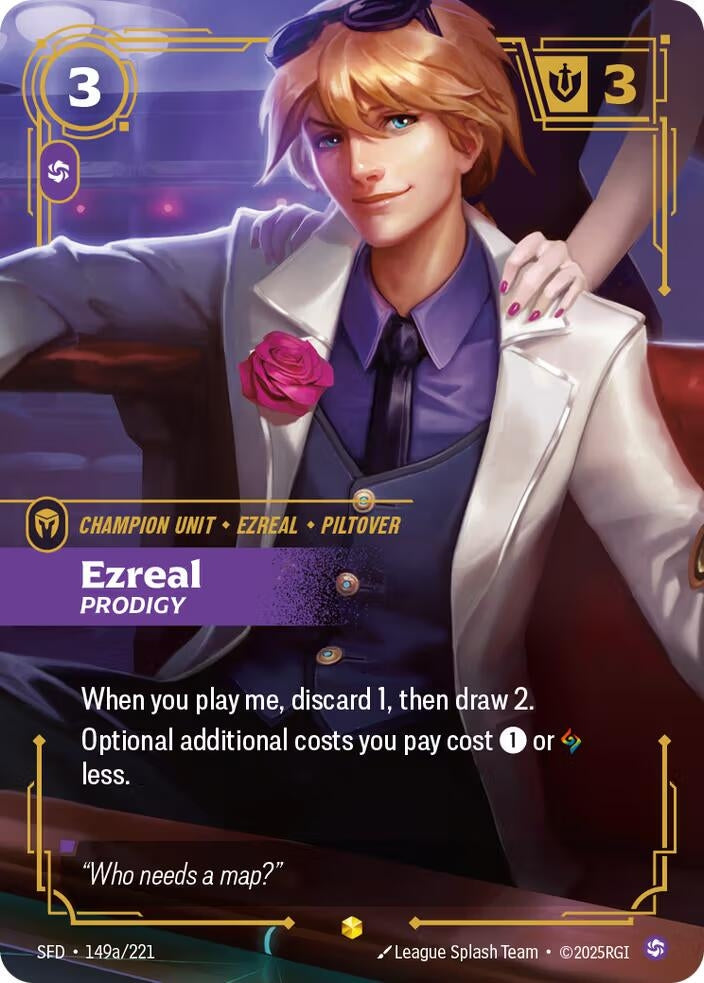 Image for Ezreal, Prodigy (Alternate Art) (149a/221) (Spiritforged) (SFD) - Riftbound: League of Legends Trading Card Game