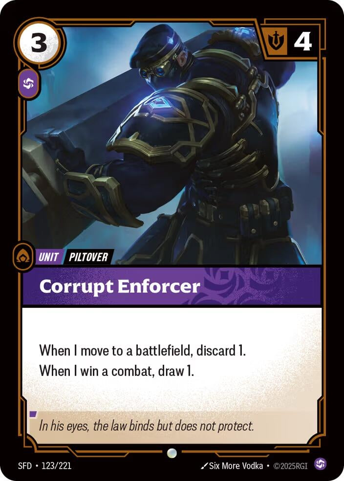 Image for Corrupt Enforcer (123/221) (Spiritforged) (SFD) - Riftbound: League of Legends Trading Card Game