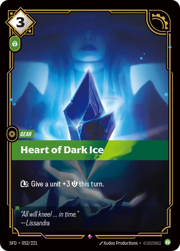 Image for Heart of Dark Ice (052/221) (Spiritforged) (SFD) - Riftbound: League of Legends Trading Card Game