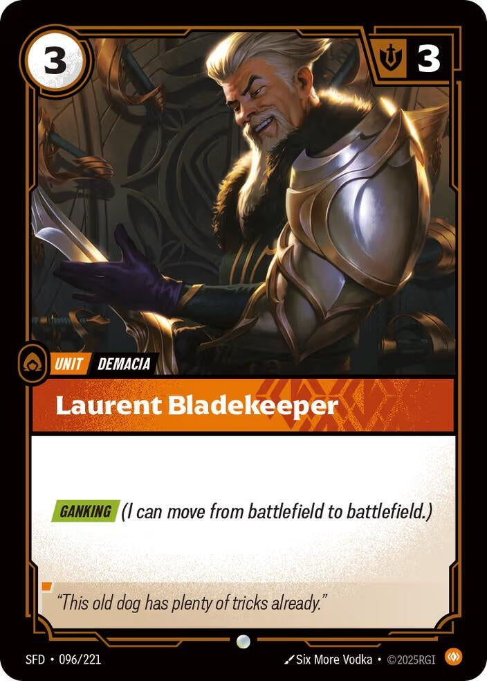 Image for Laurent Bladekeeper (096/221) (Spiritforged) (SFD) - Riftbound: League of Legends Trading Card Game