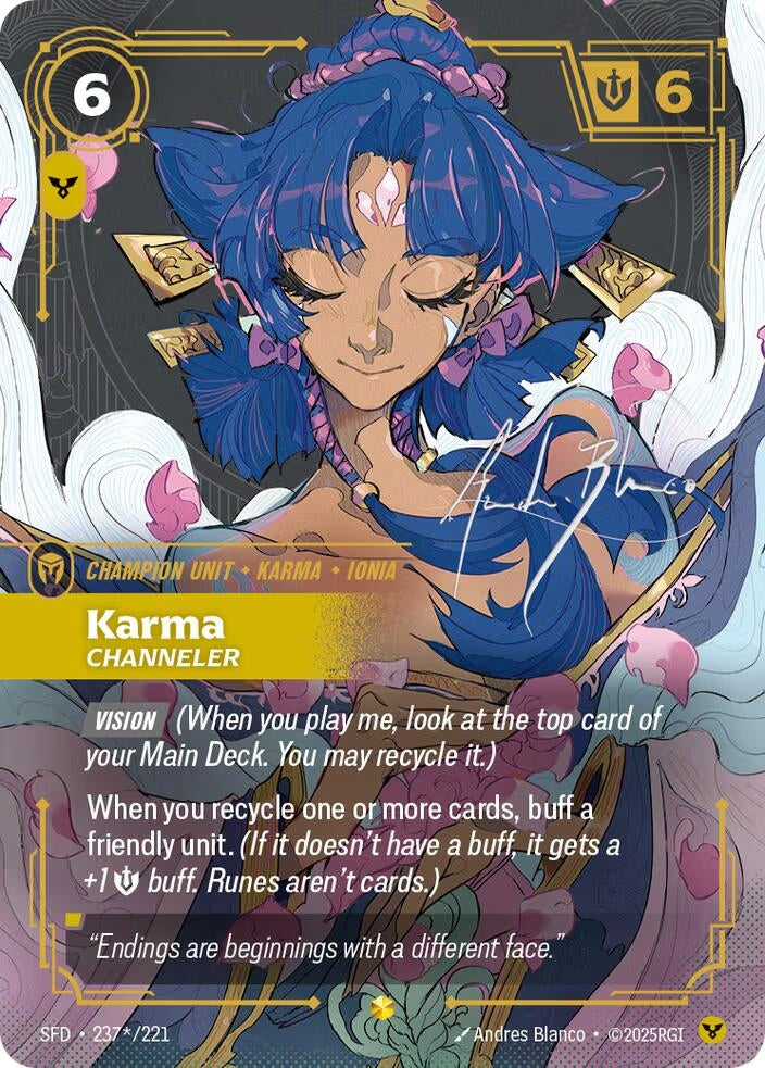 Image for Karma, Channeler (Signature) (237*/221) (Spiritforged) (SFD) - Riftbound: League of Legends Trading Card Game