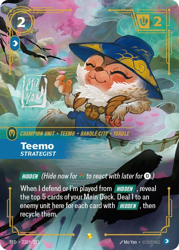 Image for Teemo, Strategist (Signature) (230*/221) (Spiritforged) (SFD) - Riftbound: League of Legends Trading Card Game
