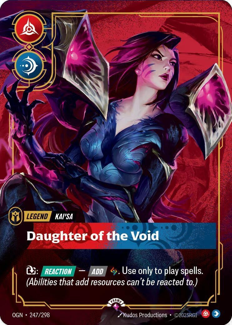 Image for Kai'Sa, Daughter of the Void (Metal) (Best Of) (247/298) (Riftbound Organized Play Promotional Cards) (OPP) - Riftbound: League of Legends Trading Card Game
