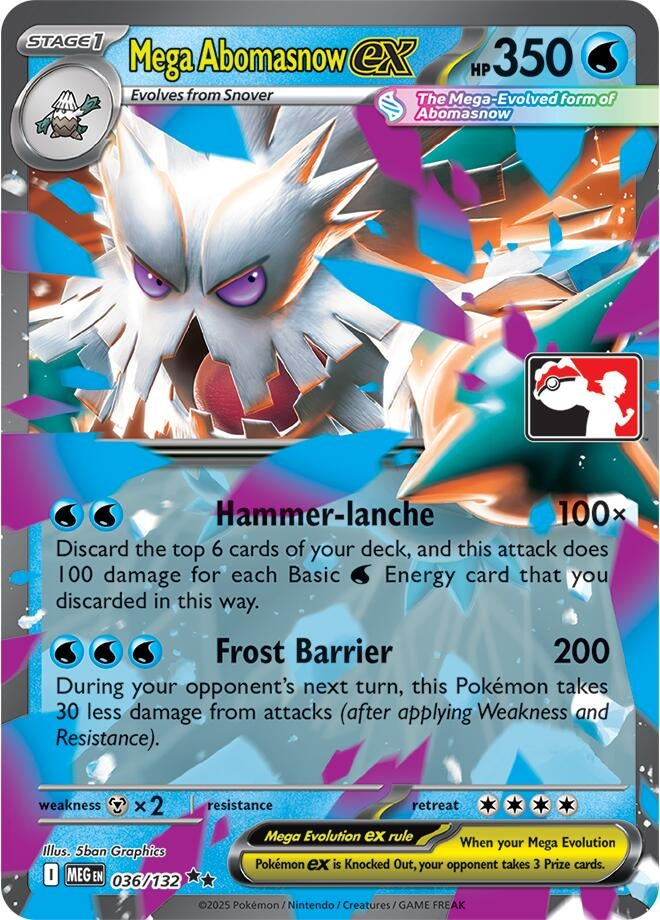 Image for Mega Abomasnow ex (036/132) (Prize Pack Series Cards) - Pokemon