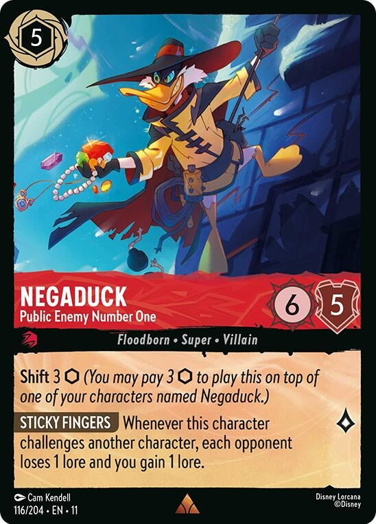 Image for Negaduck - Public Enemy Number One (116/204) (Winterspell) (11) - Disney Lorcana