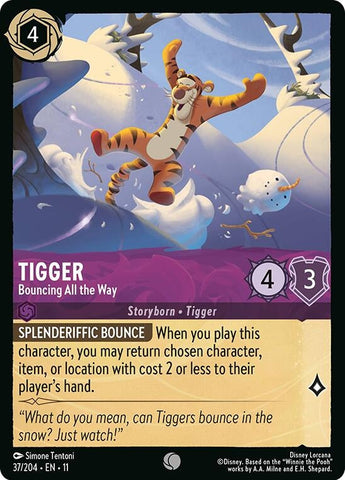 Tigger - Bouncing All the Way (37/204) (Winterspell) Disney Lorcana