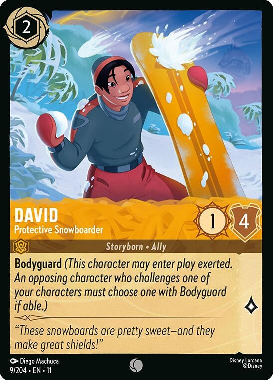 David - Protective Snowboarder (9/204) (Winterspell) Disney Lorcana