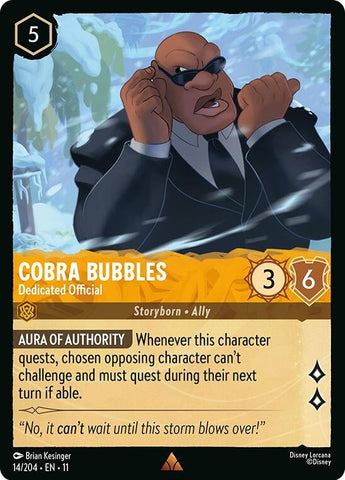 Cobra Bubbles - Dedicated Official (14/204) (Winterspell) Disney Lorcana