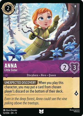 Image for Anna - Little Sister (52/204) (Winterspell) (11) - Disney Lorcana