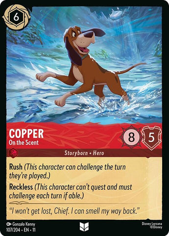 Copper - On the Scent (107/204) (Winterspell) Disney Lorcana