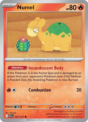 Image for Numel (027/217) (ME: Ascended Heroes) - Pokemon