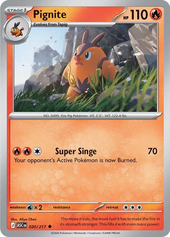 Image for Pignite (030/217) (ME: Ascended Heroes) - Pokemon