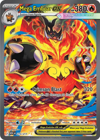 Mega Emboar ex (273/217) (ME: Ascended Heroes) Pokemon