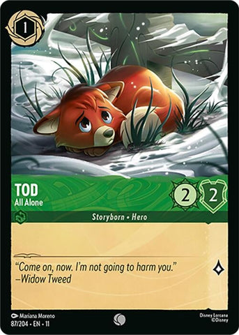 Tod - All Alone (87/204) (Winterspell) Disney Lorcana