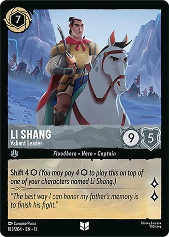 Li Shang - Valiant Leader (183/204) (Winterspell) Disney Lorcana