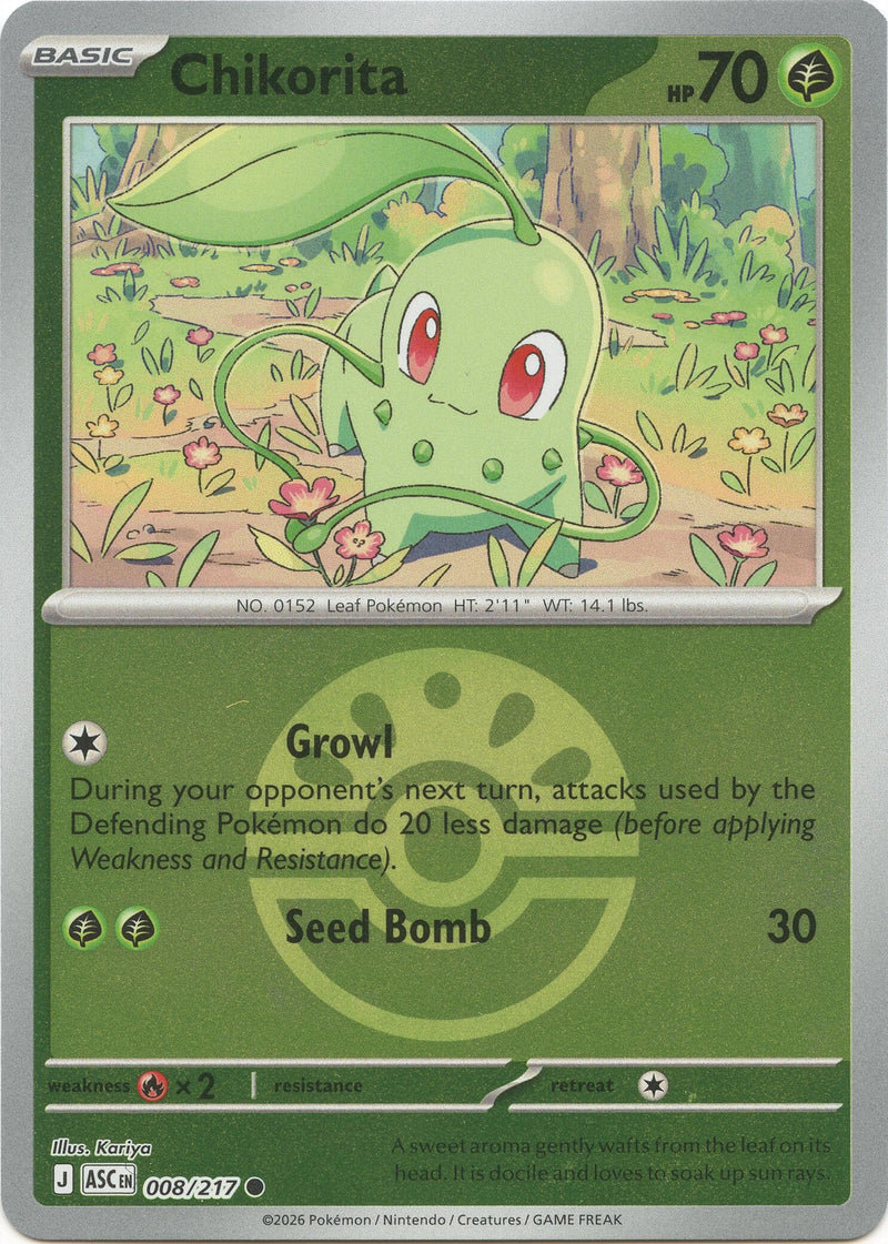 Image for Chikorita (Friend Ball) (008/217) (ME: Ascended Heroes) - Pokemon