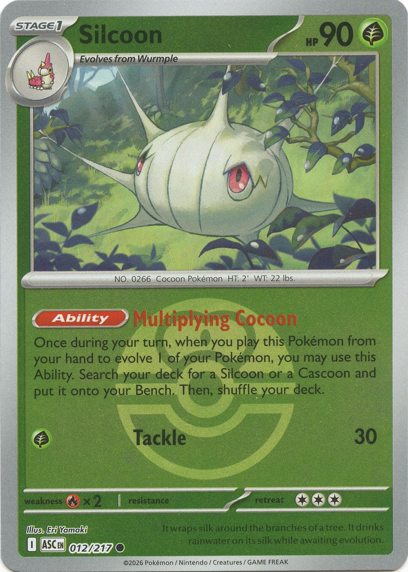 Image for Silcoon (Love Ball) (012/217) (ME: Ascended Heroes) - Pokemon