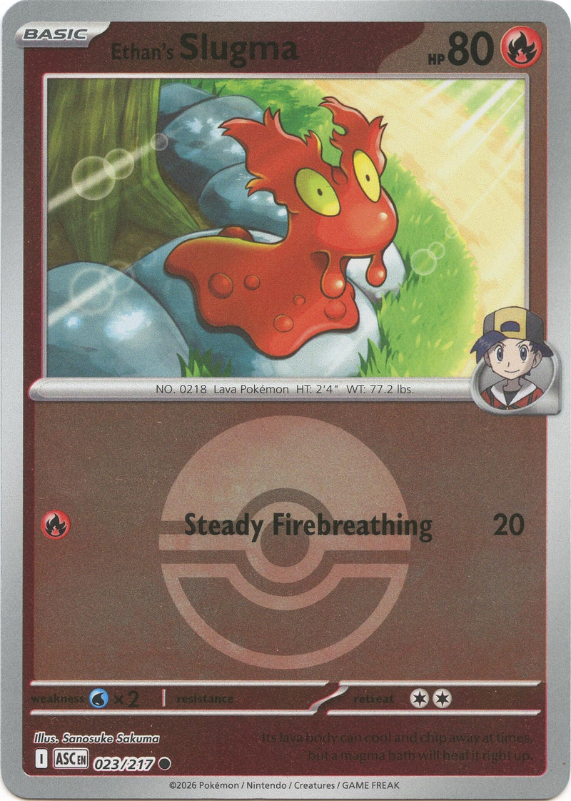 Image for Ethan's Slugma (Poke Ball) (023/217) (ME: Ascended Heroes) - Pokemon