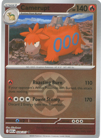 Image for Camerupt (Quick Ball) (028/217) (ME: Ascended Heroes) - Pokemon