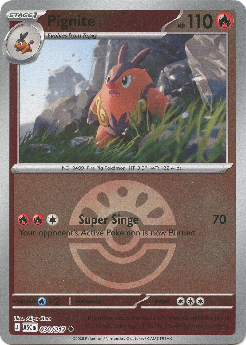 Image for Pignite (Friend Ball) (030/217) (ME: Ascended Heroes) - Pokemon