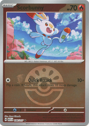 Image for Scorbunny - 036/217 (Friend Ball) (036/217) (ME: Ascended Heroes) - Pokemon