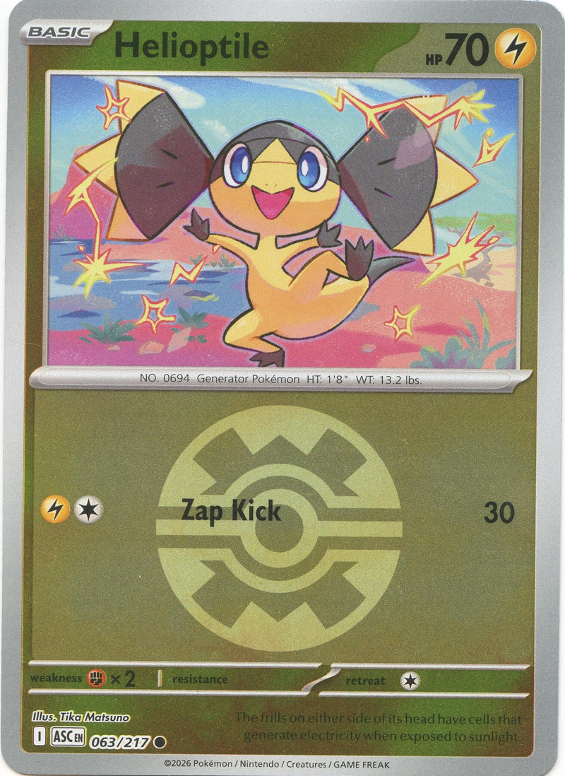 Image for Helioptile (Quick Ball) (063/217) (ME: Ascended Heroes) - Pokemon