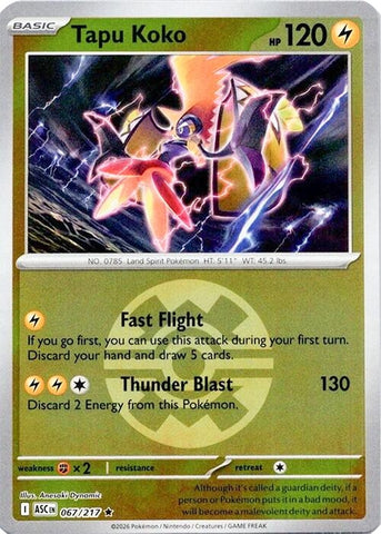 Image for Tapu Koko (Quick Ball) (067/217) (ME: Ascended Heroes) - Pokemon
