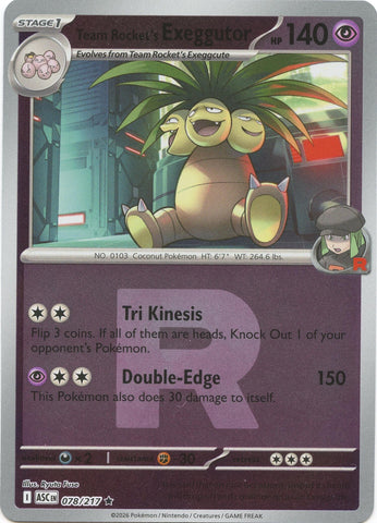 Image for Team Rocket's Exeggutor (Team Rocket) (078/217) (ME: Ascended Heroes) - Pokemon