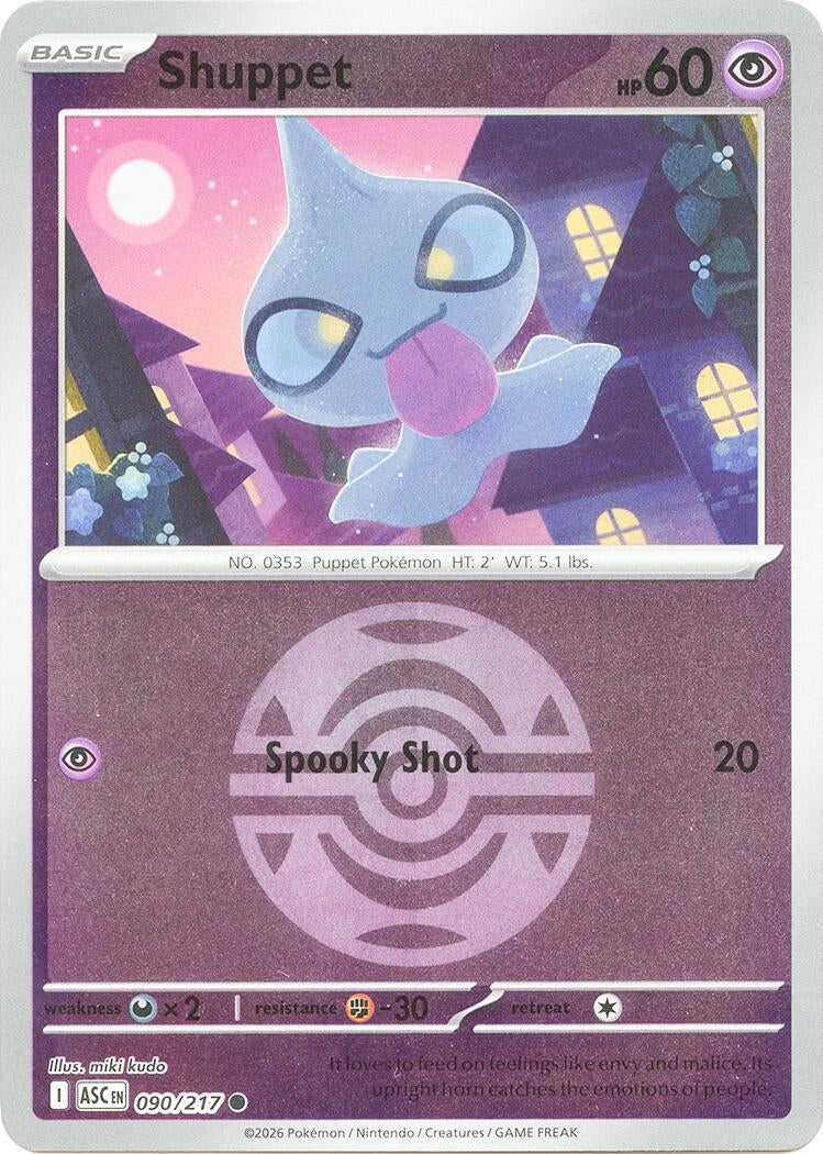 Image for Shuppet (Dusk Ball) (090/217) (ME: Ascended Heroes) - Pokemon