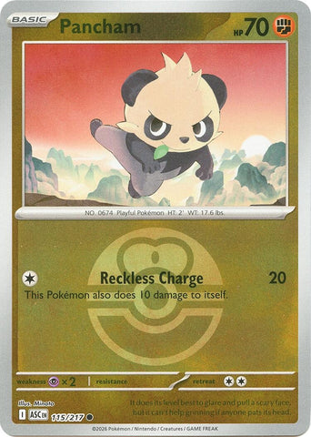 Image for Pancham (Love Ball) (115/217) (ME: Ascended Heroes) - Pokemon