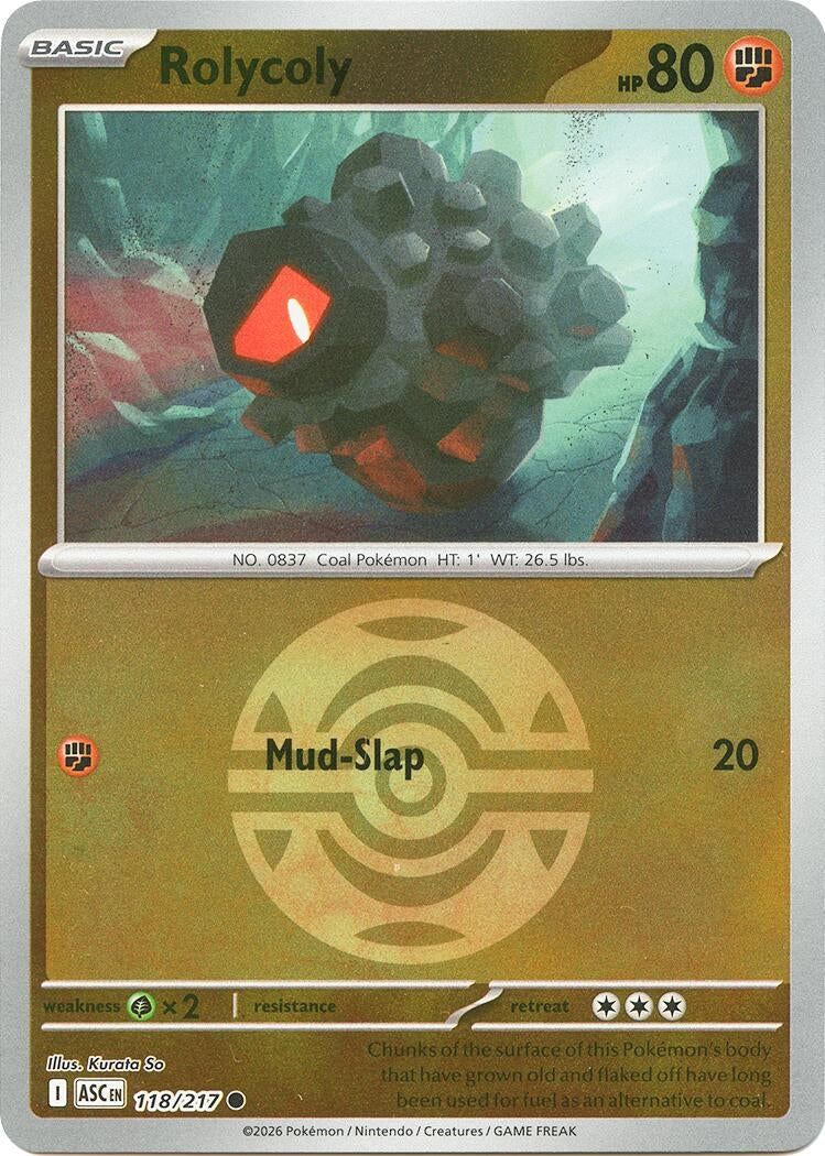 Image for Rolycoly (Dusk Ball) (118/217) (ME: Ascended Heroes) - Pokemon