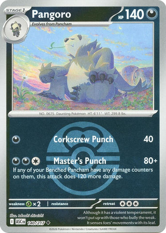 Image for Pangoro (Love Ball) (140/217) (ME: Ascended Heroes) - Pokemon