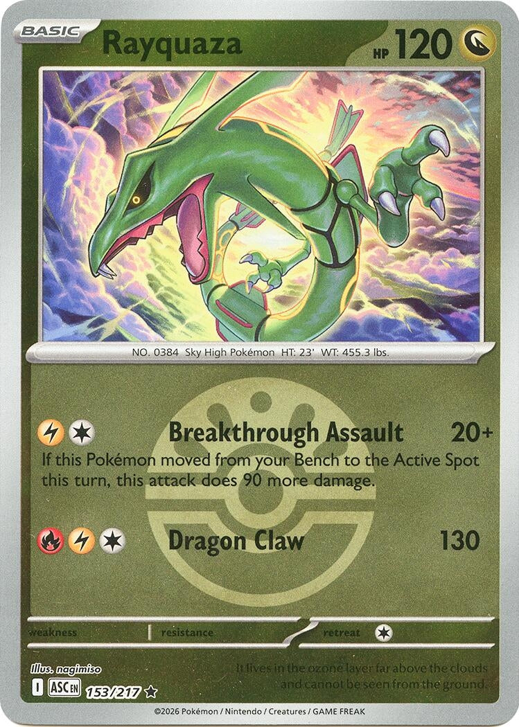 Image for Rayquaza (Friend Ball) (153/217) (ME: Ascended Heroes) - Pokemon