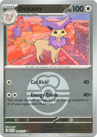 Image for Delcatty (Love Ball) (166/217) (ME: Ascended Heroes) - Pokemon