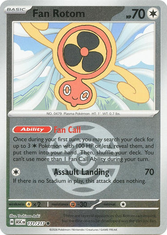 Image for Fan Rotom - 171/217 (Dusk Ball) (171/217) (ME: Ascended Heroes) - Pokemon