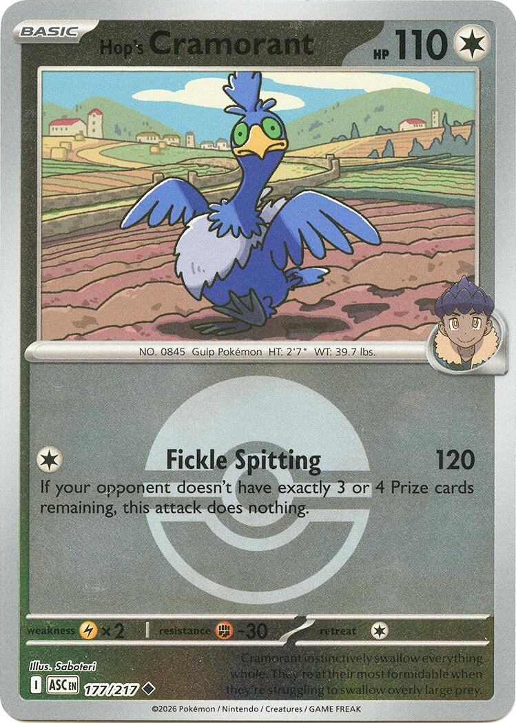 Image for Hop's Cramorant (Poke Ball) (177/217) (ME: Ascended Heroes) - Pokemon