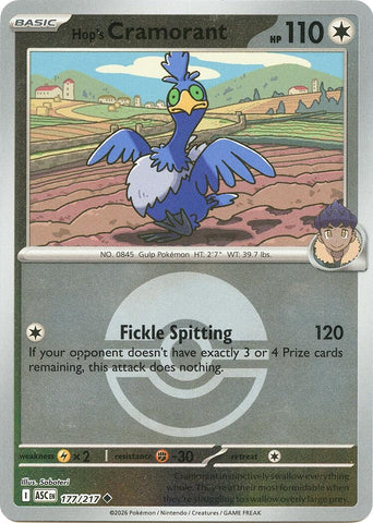 Image for Hop's Cramorant (Poke Ball) (177/217) (ME: Ascended Heroes) - Pokemon