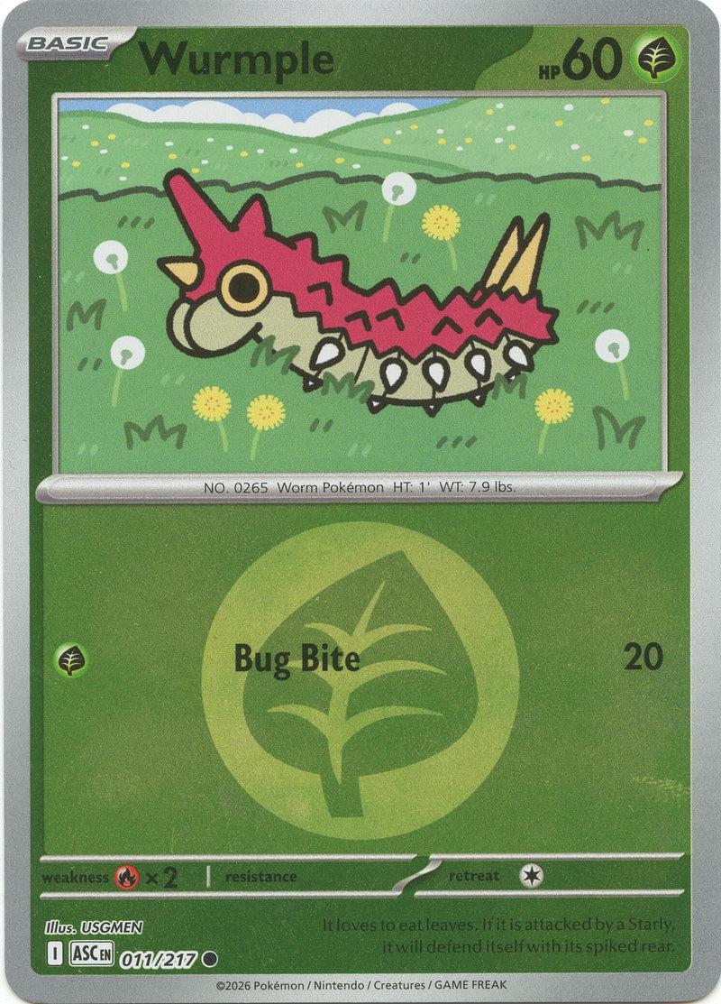 Image for Wurmple (Energy Symbol Pattern) (011/217) (ME: Ascended Heroes) - Pokemon