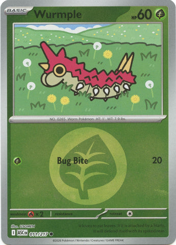 Image for Wurmple (Energy Symbol Pattern) (011/217) (ME: Ascended Heroes) - Pokemon