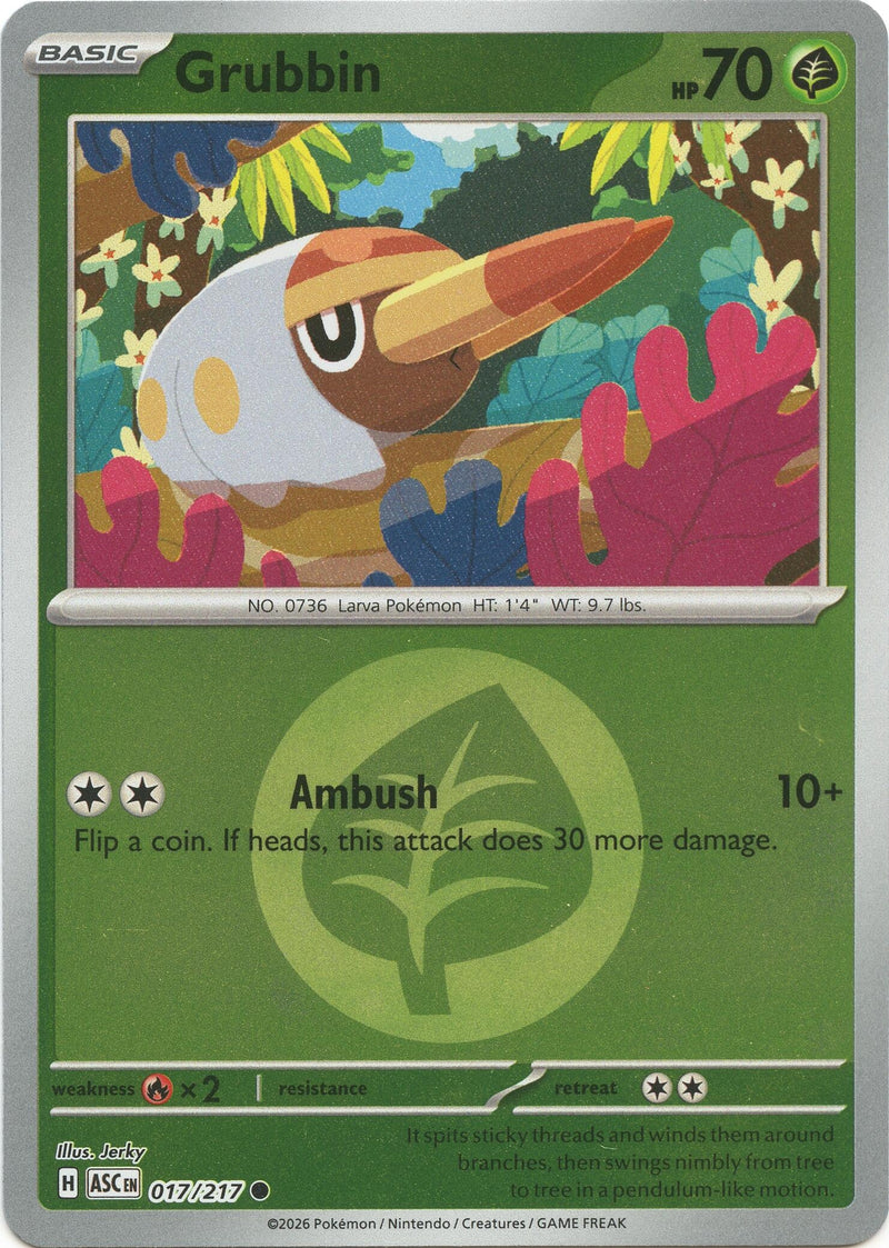 Image for Grubbin (Energy Symbol Pattern) (017/217) (ME: Ascended Heroes) - Pokemon